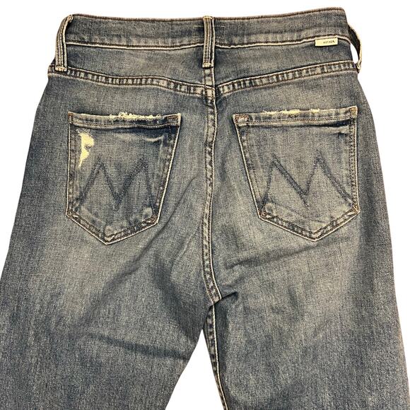 Mother The Tomcat Ankle Distressed Light Wash Denim Jeans Size 25 - Picture 1 of 6